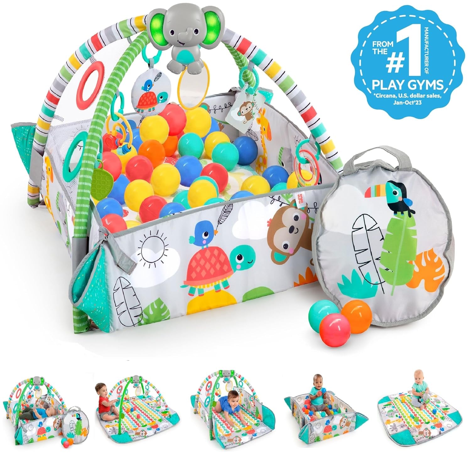 5-In-1 Your Way Ball Play Activity Gym & Ball Pit, Totally Tropical